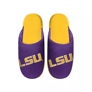 LSU Tigers 2022 NCAA Men's Big Logo Mesh Slide on Slipper FREE SHIP - Picture 1 of 1