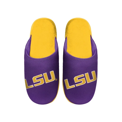 LSU Tigers 2022 NCAA Men's Big Logo Mesh Slide on Slipper FREE SHIP Cover