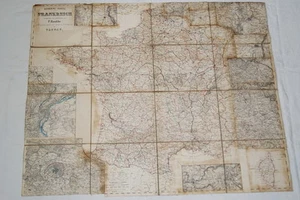 CARTE DE FRANCE FRANKREICH 1870 1871 HANDTKE TOILEE FLEMMING C10 - Foto 1 di 1