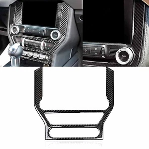 For Ford Mustang 2015-2023 3D Carbon Fiber Multi-media Center Control Panel Trim - Foto 1 di 9