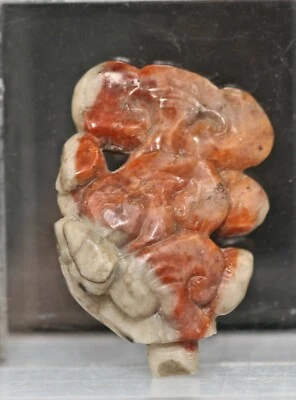 Antigua escultura china tallada a mano auspiciosa en piedra de jabón Ru-Yi c1920 Foto 1 de 4