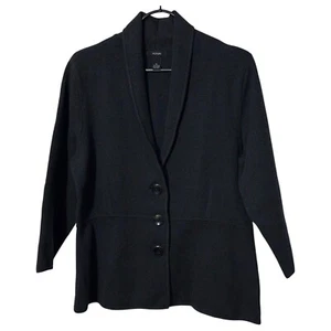 Blazer donna Alfani maglia bottoni davanti morbido antracite nero taglia XL - Foto 1 di 7