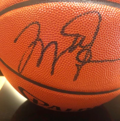 ¡Baloncesto autografiado All Star de la NBA! Michael Jordan, Larry Bird, Magic Auto Foto 1 de 4