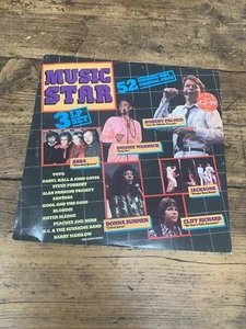 MUSIC STAR 3 X EX Vinyl LP’s 52 HITS Abba/SANTANA/KINKS,Toto Etc Plays V Nicely - Picture 1 of 10