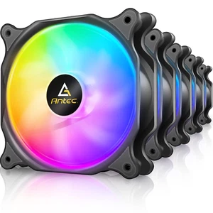 Antec 120Mm Case Fan, RGB Case Fans, 5 Packs RGB Fans, PC Fan, 4-PIN RGB, F12 Se - Picture 1 of 12
