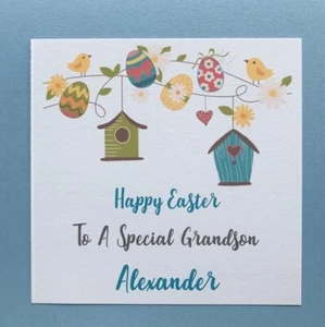 Tarjeta de Pascua personalizada hijo nieto ahijado gran sobrino niños feliz Pascua - Imagen 1 de 4