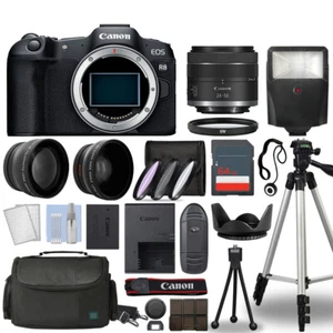 Canon EOS R8 Mirrorless 24.2 MP Digital Camera Body + 24-50mm IS STM 64GB Bundle - Picture 1 of 11
