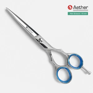 Aether® Professional 6" Hair Scissor Mirror Chrome Finish J2-420 Steel Classic - Picture 1 of 4
