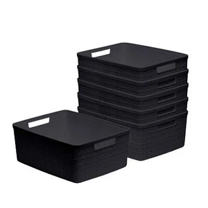 Set of 6 Basket Medium Durable Resin Organization and Storage Basket Bin - Picture 1 of 9