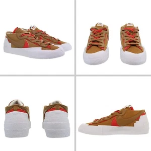 Nike Men's BLAZER LOW X SACAI British Tan - Red Fashion Sneakers Size 14 NEW - Picture 1 of 10