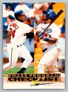 1995 Select Certified Chase Program Checklist Mondesi & Ramirez #7 - Bild 1 von 2