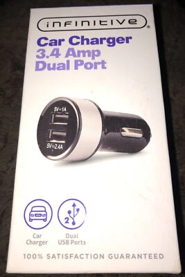 Cargador Coche Infinitive 3.4 Amp Doble Puerto  Foto 1 de 2