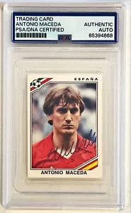 1986 Panini Mexico Fifa Antonio Maceda Spain Signed Auto Sticker #260 PSA DNA - Picture 1 of 1