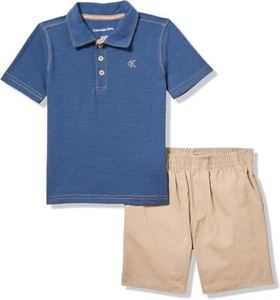 Calvin Klein Boys 2 Pieces Short Set Size 4, 5, 6, 7 - Picture 1 of 1