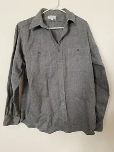 Paul Stuart Wool Shirt Jacket Size L Gray - Picture 1 of 8