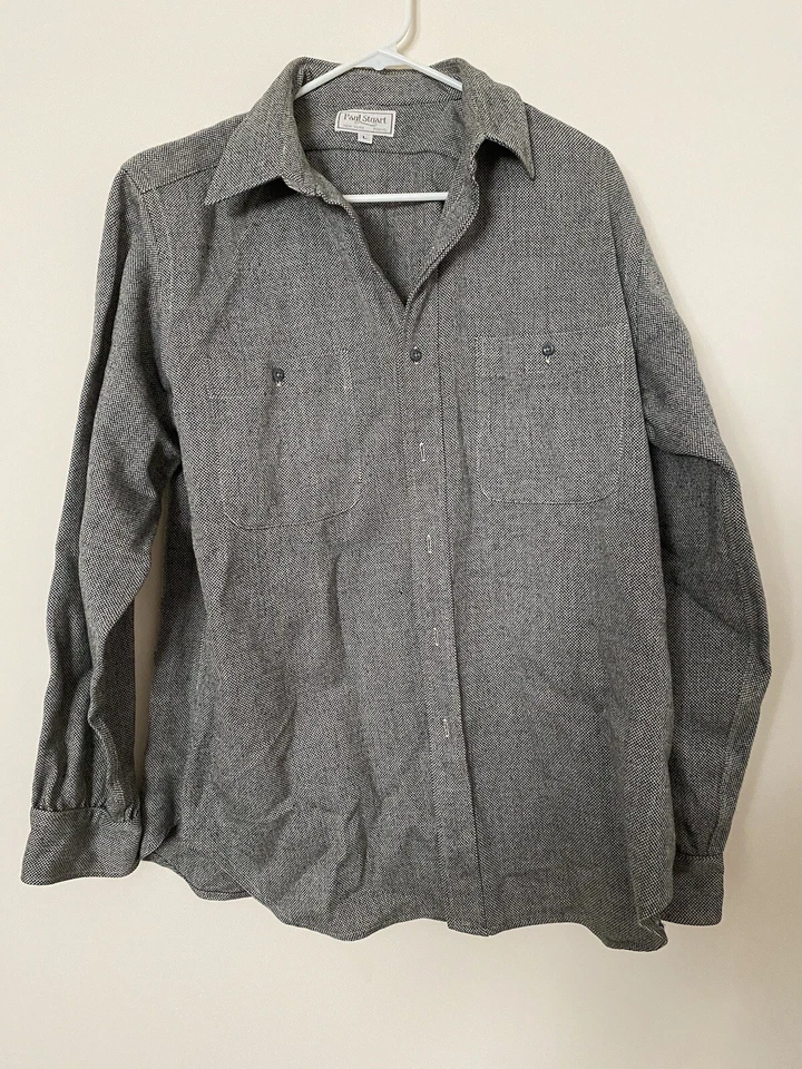 Paul Stuart Wool Shirt Jacket Size L Gray - Image 1 of 4