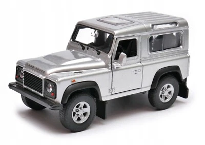 WELLY DieCast 1:34 LAND ROVER DEFENDER SILVER New Model Car Metal in Box 1/34 - Image 1 of 4