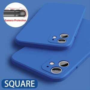 For iPhone 16 15 14 13 12 Pro Max 11 X Camera Protect Liquid Silicone Case Cover - Picture 1 of 22
