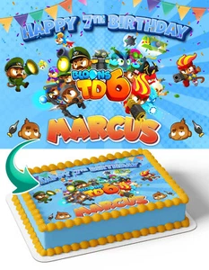 Bloons Td Game Edible Cake Topper Party Decoration Edible Image - Picture 1 of 1