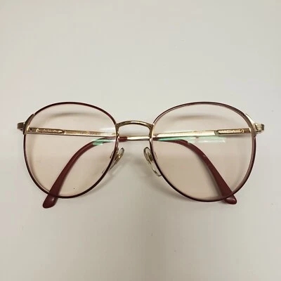 Vintage 80’s Safilo Elasta Lady 4534 Eyeglasses Red/Gold Made In France - Image 1 of 4