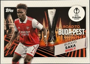 Bukayo Saka 2022-23 Topps UEFA Club Competitions Road to Budapest #RF-2 Arsenal - Picture 1 of 2
