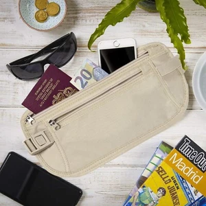 Creme Bauchtasche Festival Hüft Geld Gürtel Bauchtasche Geldbörse Hüftbörse Reise Urlaub - Bild 1 von 8