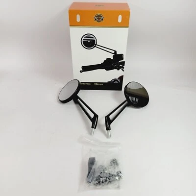Espejos retrovisores domo Harley-Davidson Touring Softail corte borde negro 56000262 Foto 1 de 4
