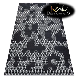 MODERN amazing RUGS 'HEOS' hexagon puzzle anthracite / cream Best Quality - Picture 1 of 6