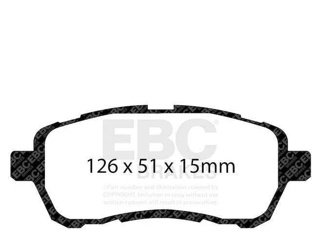 Juego de 2 pastillas de freno delanteras EBC 96372YSTR 2012 2013 para Mazda 2011-2014 Foto 1 de 4