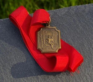 T.M.H.M.C. Metallmedaille Cardiac Run Red Ribbon 1986 - Bild 1 von 6