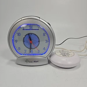 Sonic Alert Sonic Boom SBA475ss Vibrating Analog Alarm Clock Light Grey - Picture 1 of 4