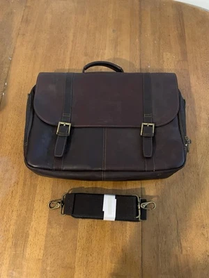 Samsonsite Colombiano Cuero Flapovet Estuche para Laptop Maletín Bolso Marrón Foto 1 de 2
