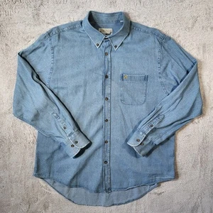 Peter Christian Button Down Hemd Herren XXL Denim helle Waschung Oberhemd - Bild 1 von 11