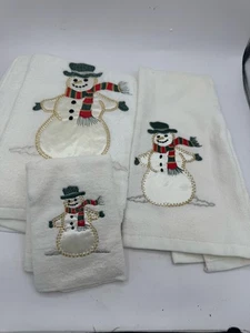 Snowman Christmas Towels Three Sizes - Picture 1 of 4