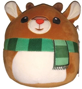 Squishmallows 8” Rudolph el reno nariz roja bufanda verde vacaciones 2024 con etiqueta - Imagen 1 de 4