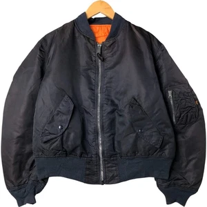 Vintage 1990'S Alpha MA-1 style padded military flight jacket made in the US... - Picture 1 of 24