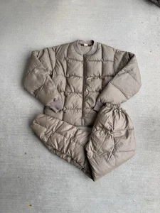Vintage Eddie Bauer 1980s Expedition Uniform Set Quilted Puffer Pants Jacket M - Picture 1 of 11