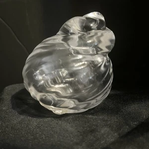 Vtg Clear Art Glass Conch Seashell Shell Figurine Paperweight 3” Unsigned - Picture 1 of 5