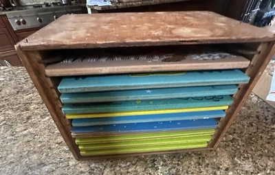 VINTAGE PLAYSKOOL PUZZLES 10& Antique Wood Tray Puzzle Lot  Rare Retro MCM G4 - Image 1 of 4