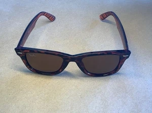 Ray-Ban Original Wayfarer Sonnenbrille gestreift braun orange RB2140 - Bild 1 von 8