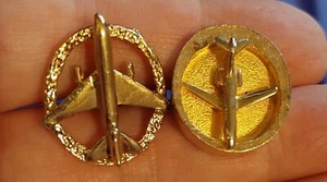 Vintage Gold Tone DC-9/McConnell Douglas Airplane Cufflinks Set Pilot Aviation  - Picture 1 of 6