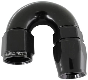 Aeroflow AF576-08DBLK 570 Series PTFE 180° Hose End -08AN - Picture 1 of 2