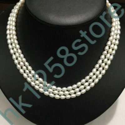 52" Exceptional 5-6mm Nature AAA Akoya White Small Pearl Necklace 14k Gold P - Image 1 of 4