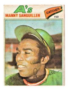 Venezuelan League Sticker 1977 Manny Sanguillen #150 Athletics Ptd in Venezuela