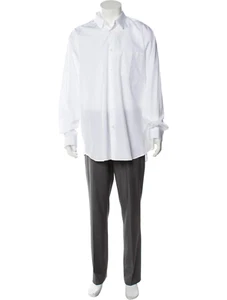 HACKETT LONDON CLASSIC FIT LONG SLEEVE BUTTON-UP WHITE SHIRT SIZE S SMALL - Picture 1 of 8