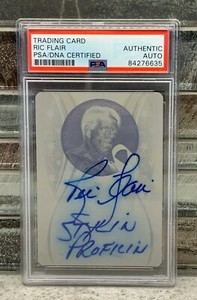 100% PSA Authentic Auto 2013 Leaf Sports Heroes Print Plate 1/1 RIC FLAIR #RF1 