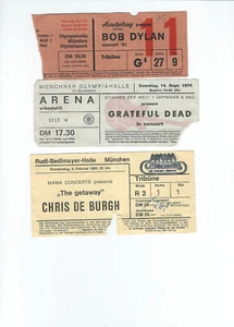 Sammler Tickets Konzerte Bob Dylan- Greatful Dead -Chris de Burgh - Bild 1 von 1