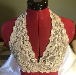 Free People Bra Intimately Halter Brown Floral Lace Bralette Size M - Picture 1 of 9