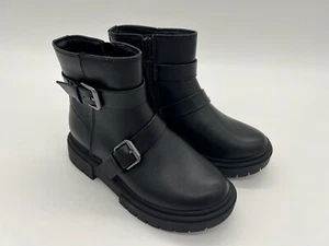 Girls' Cadi Zipper Moto Boots Black - art class - Picture 1 of 6