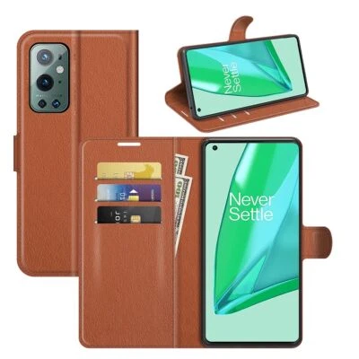 Custodia Protettiva Case Per OnePlus 9 Pro Flip Cover Borsa Etui Bumper Marrone - Immagine 1 di 4